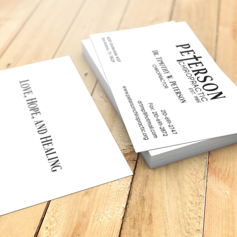 Business Card Design For Peterson Chiro