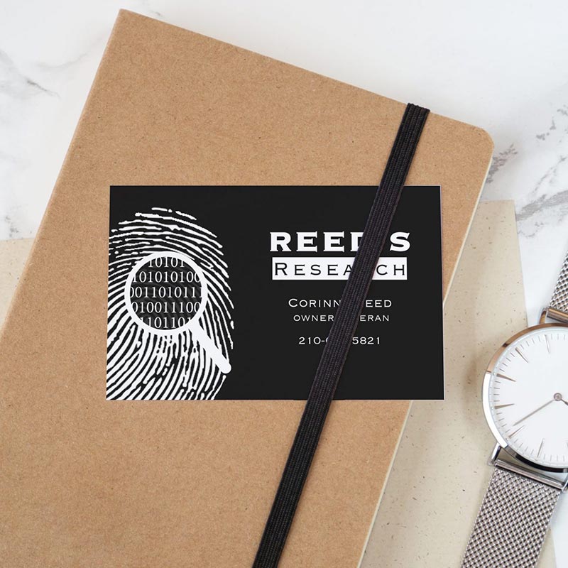 Business Card Design For Reeds Research