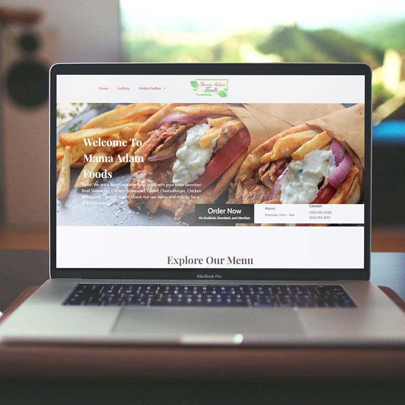 Website For Mama Adams